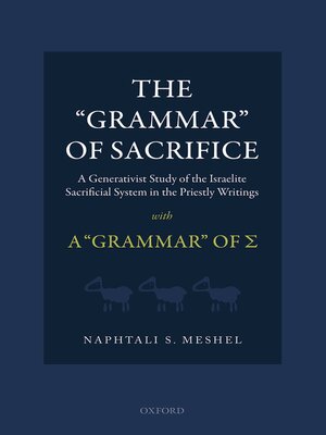 cover image of The 'Grammar' of Sacrifice